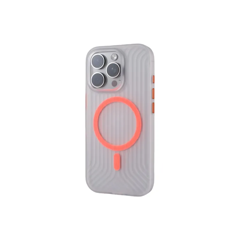 DEPA PC Material Semi Transparent Lattice Magnetic Phone Cases Compatible With Apple 13 16 Series Minimalist-2