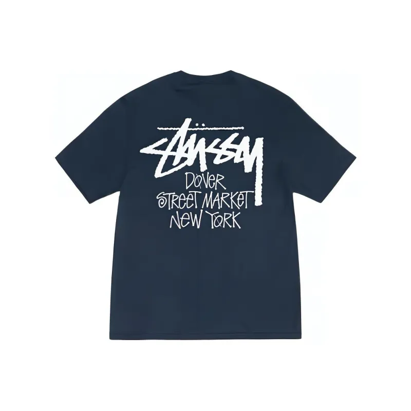 Stussy x DSM T Shirt Unisex Marine Blue-0