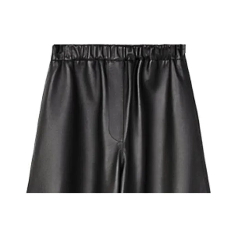 LOEWE Leather Cropped Trousers-4