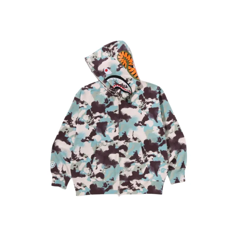 Bape Map Camo Shark Full Zip Hoodie-0