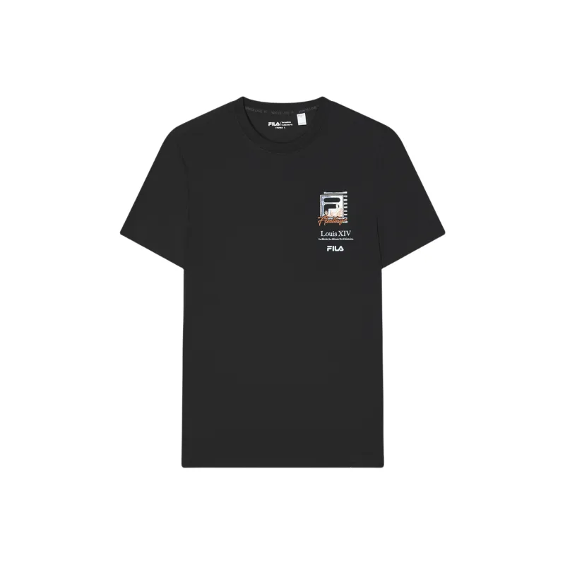 FILA Heritage SS24 Set in Sleeve T Shirt Men's Jet Black-0