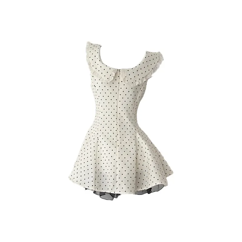 PAIN OR PLEASURE Sleeveless Dress Women's Polka Dot Color-1