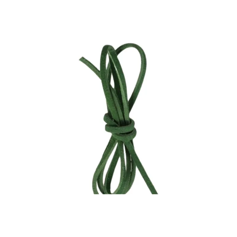 MIU MIU Leather Shoelaces Unisex Green-2