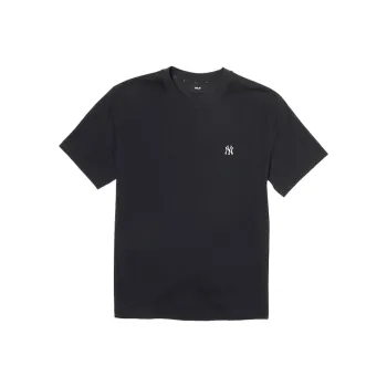MLB New York Yankees BASIC SMALL LOGO COMFORTABLE FIT T Shirt Unisex Black