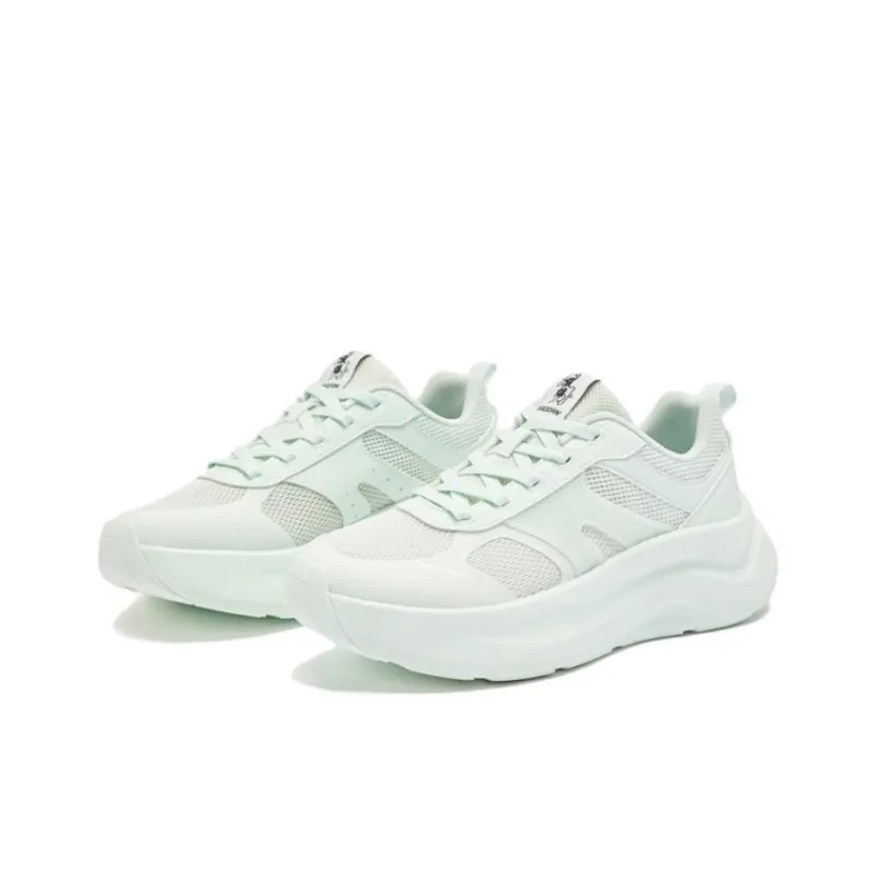 QIAODAN Breathable And Resilient Low Top Casual Shoes Women's Snow Mist Green-1
