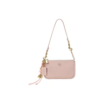 PAYOT Synthetic Leather Crossbody Handbag, Shoulder Bag Women's Pink/Silver