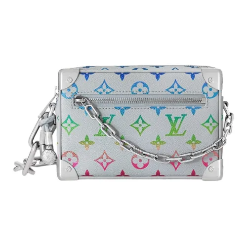 LOUIS VUITTON Soft Box Shoulder Bag, Crossbody Bag Mini Men's White