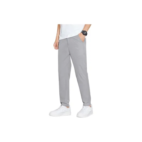 Tonlion Casual Pants Unisex Light Gray