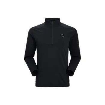 KAILAS Semi-Open Chest Stand Collar Long-Sleeved T-Shirt Men's