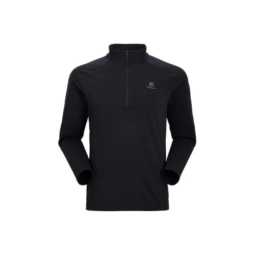 KAILAS Semi-Open Chest Stand Collar Long-Sleeved T-Shirt Men's