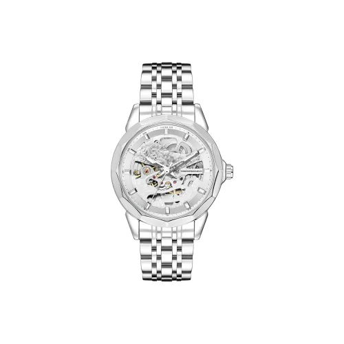 Corriberty Mechanical Movement Stainless Steel Strap Watch Men's Watches White Dial