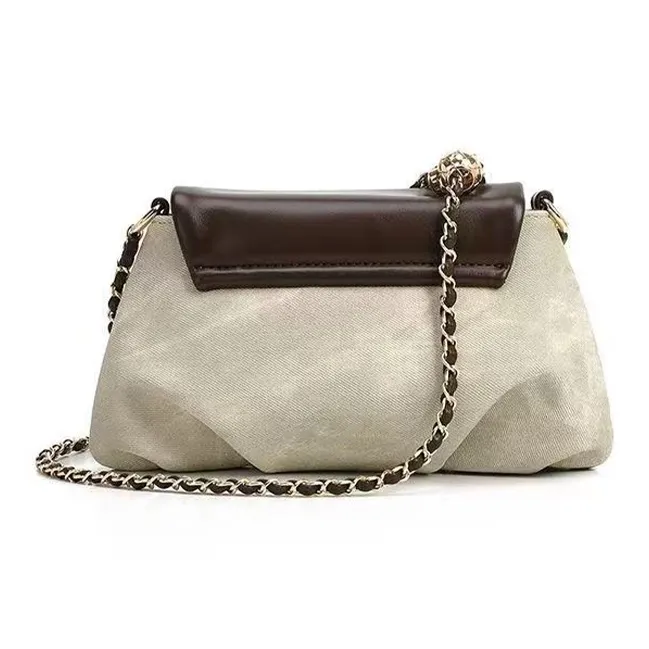 SHORT HAIR GIRL PU Shoulder Bag Women's Apricot-2