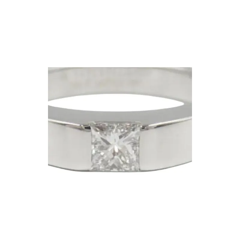 Cartier 2010s 18K White Gold Tank Ring-2