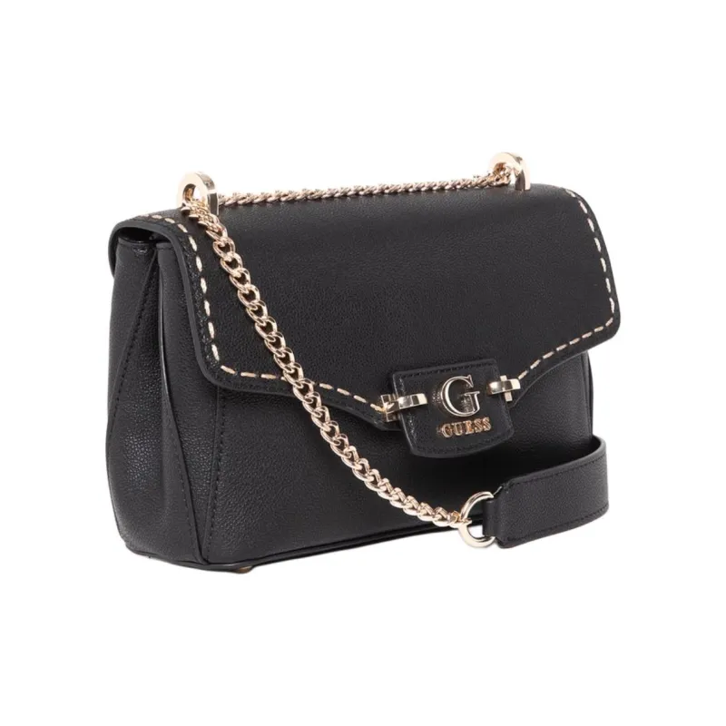 GUESS Artificial Leather Envelope Bag Shoulder Bags Medium Size Women's Black-1