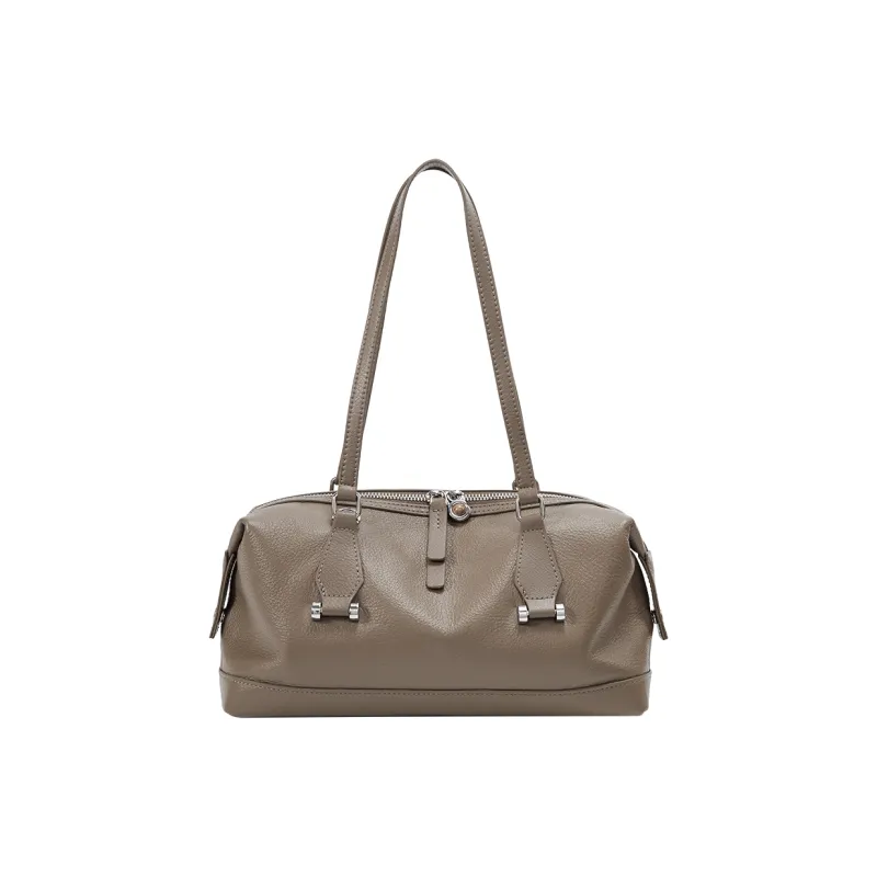 RED DRAGONFLY Cow Leather Shoulder Bag Women's Elephant Gray-4