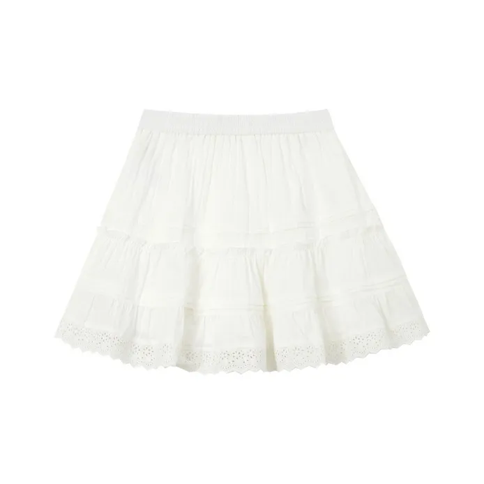 E.land Casual Short Skirts Women's Ivory White/White 39 Ivory-1
