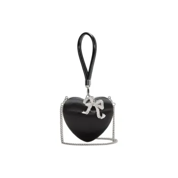 Self portrait Polyester Heart Shaped Bag Clutch Women's Black