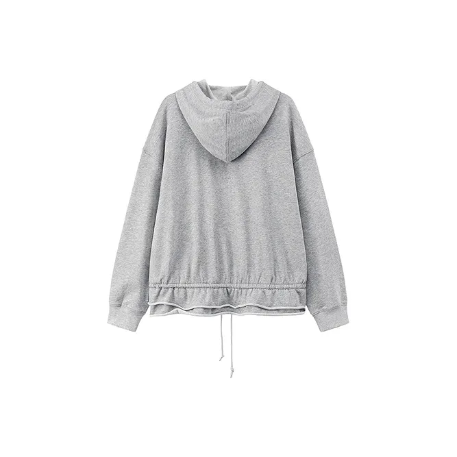 CHUU Cropped Coat Women's Light Heather Gray-1