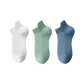 MYT-199 Breathable Ankle Socks 3 Pack (White/Light Green/Haze Blue)