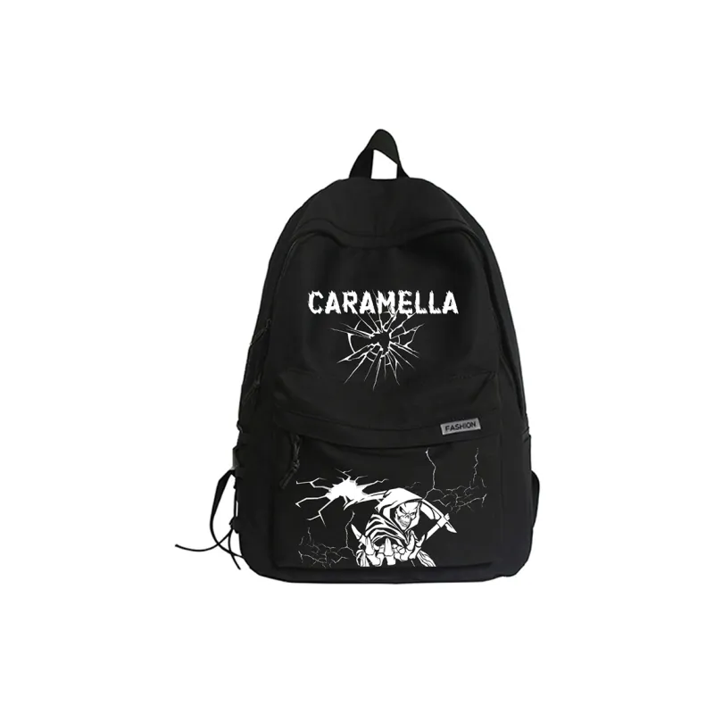 Caramella Nylon Backpack Regular Unisex Black/White-0