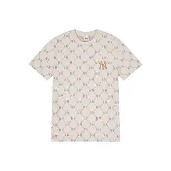 MLB MONOGRAM Collection New York Yankees T Shirt Unisex Cream