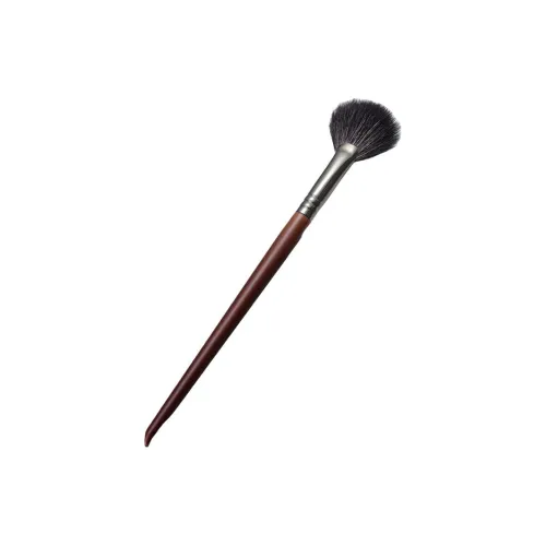 XIBI Animal Fur Makeup Brush Highlighter Fan Shaped Blush Contouring Concealing Soft Bristles