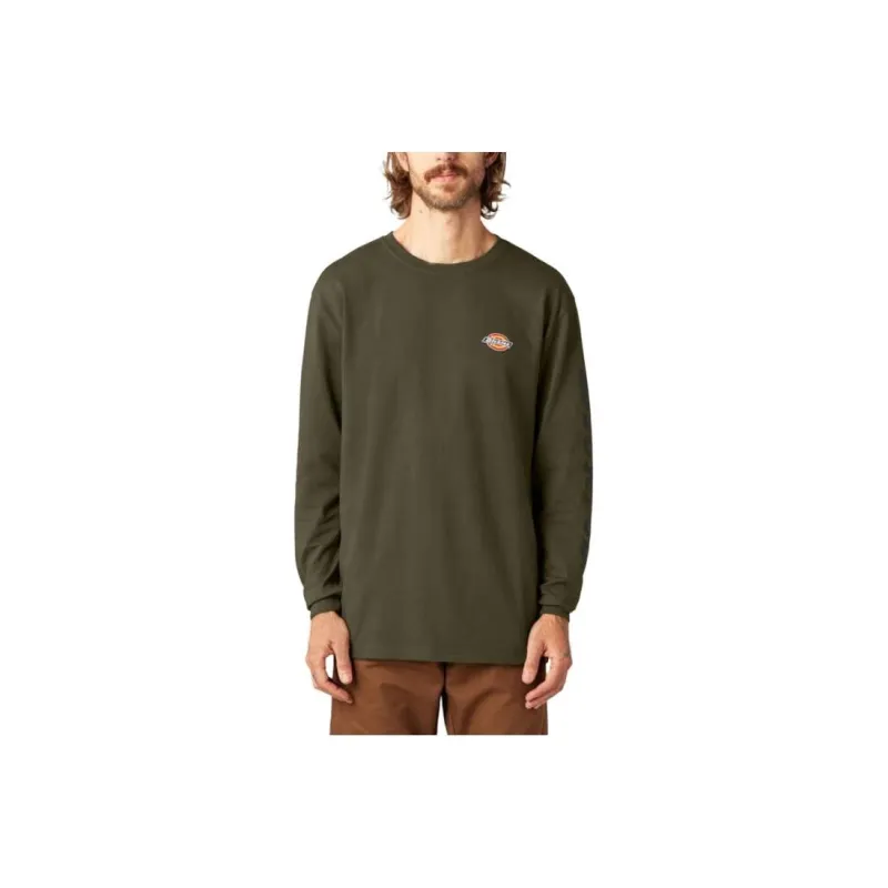 Dickies Long-Sleeve Graphic T-Shirt T-Shirt Men's Army Green-2