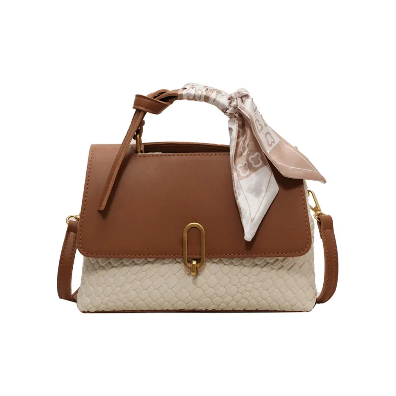 ROUNDOT PU Crossbody Bags Shoulder Bags Women's Coffee & Green/Brown & White/Black/Coffee-7