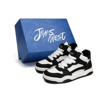 JEANSWEST Korean Style Trendy Air Force Anti Slip And Wear Resistant Height Increasing High Top Skateboard Shoes Unisex