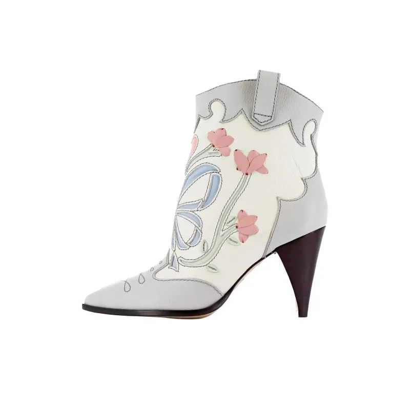 Sophia Webster SHELBY Ankle Boots 8.5cm Women's White-0