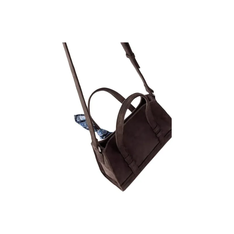 ZARA Polyester Shoulder Bag, Crossbody Bag, Handbag Mini Women's Brown-4