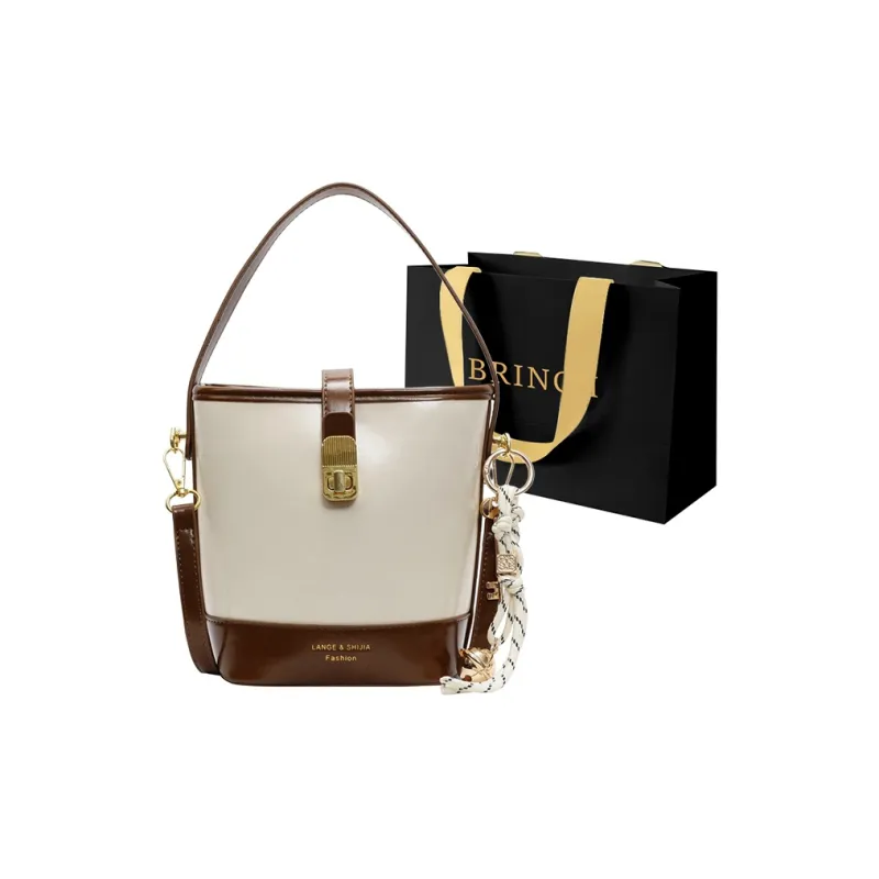 BRINCH PU Bucket Bag Handbag Small Size Women's Multicolor-6