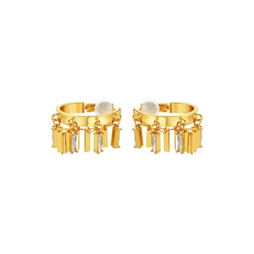 BOONEE ALUS Synthetic Cubic Zirconia Clip On Earrings Women's