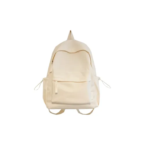 Tonlion Nylon Fabric Backpack Unisex Black/Yellow/Beige