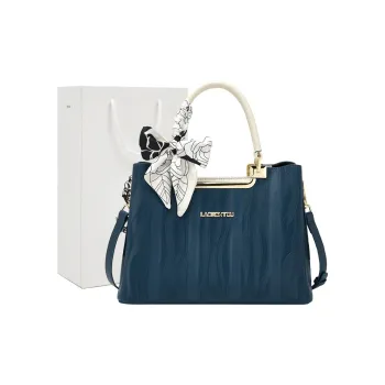 Old Man's Head Cow Split Leather Crossbody Bag Regular Women's Blue