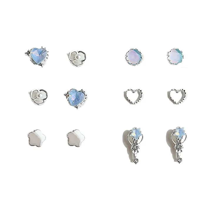 Shiban Alloy Stud Earrings Women's-6