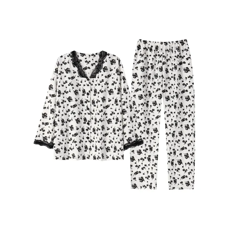Herbal Primer Pajama Set Women's Combo Set-25