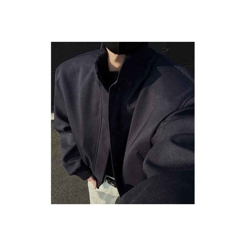 T-IRA Jackets Coats Unisex Navy Blue-4