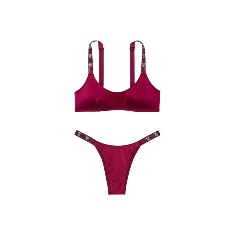 Victoria's Secret Underwear Set Women's Burgundy-0