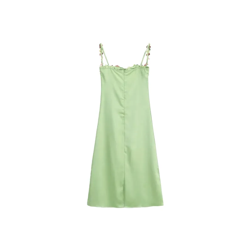PAZZO Slip Dresses Women's Green-6