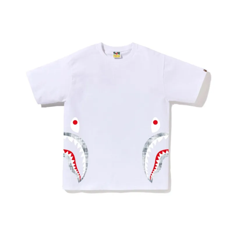 A BATHING APE Abc Dot Reflective Side Shark Tee-2