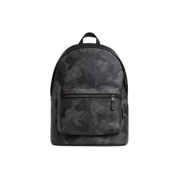 COACH Smooth Calf Leather Backpack Tubas Men's Gray