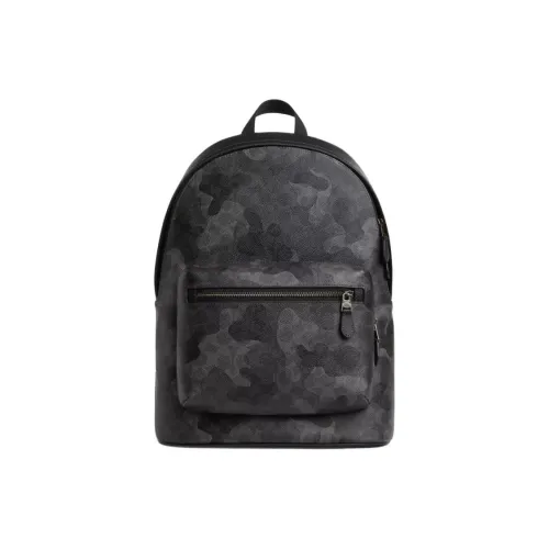 COACH Smooth Calf Leather Backpack Tubas Men's Gray