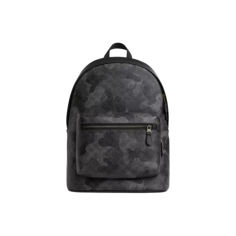 COACH Smooth Calf Leather Backpack Tubas Men's Gray-0