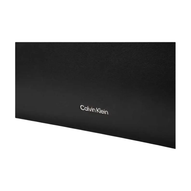 CALVIN KLEIN Sheepskin Clutch Medium Size Women's Space Black-4