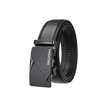 Mulinsen Cow Leather Belts Men's Width 3.5CM