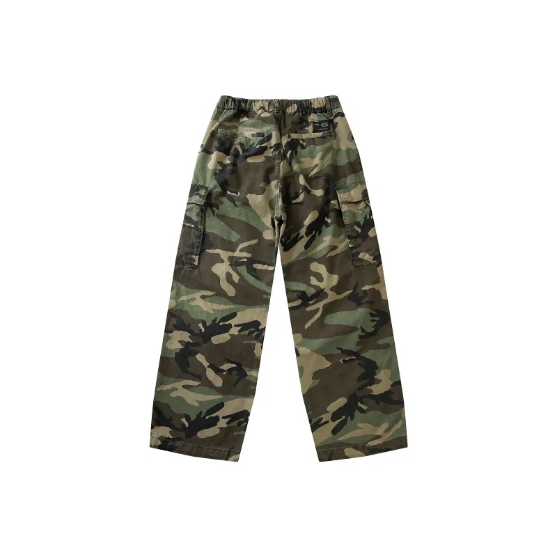 Maserati Casual Pants Unisex Army Green Camouflage-1