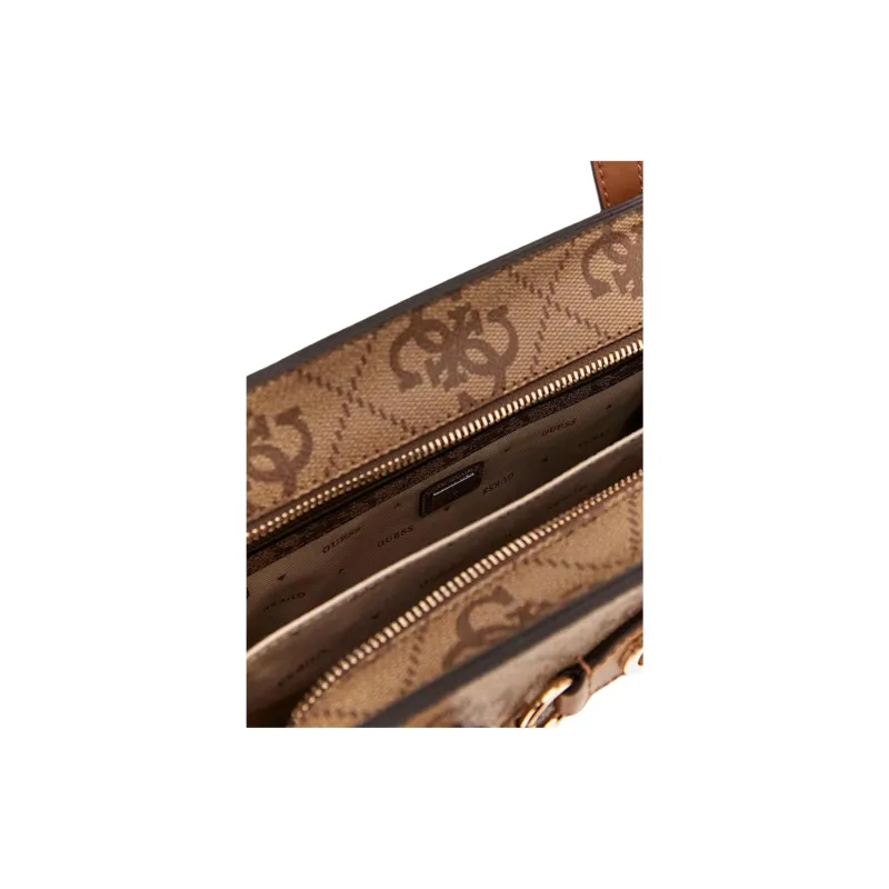 GUESS Polyurethane Tote Bag Shopping Bag Handbag Large Size Women's Brown-2