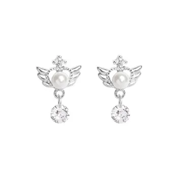 LUYUO S999 Fine Silver Earrings Women's