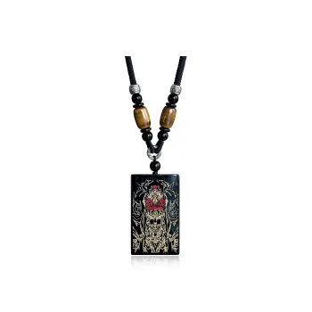JIAOSHIYU Obsidian Necklaces Unisex